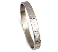 Designer fatto a mano antico greco meandro gioielli vita greco modello braccialetto eternità infinito successo braccialetti per le donne oro 18KT Vermeil geometrico braccialetto regalo, one size, Oro