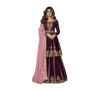 Designer Faux Georgette Embroidered Anarkali Suit with Dupatta for Wedding Functions, Festive Celebrations & Party Wear