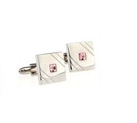 Designer Gemelli Argento e Rosa Cristallo Uomo Da Frederick Thomas FT309 Nozze