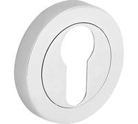 Designer Levers - Euro Lock - Bocchetta per porta - rosetta a vite - cromo lucido - 1 paio - fissaggi inclusi