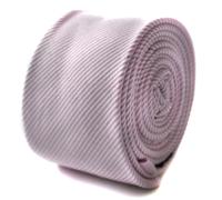 Designer Lino Cravatta da Uomo - Dusty Rosa Scuro & Bianco - Righe Frederick