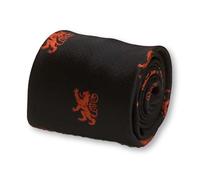 Designer Cravatta da Uomo Navy Scuro Blu Rosso Scozzese Leone Tradizionale