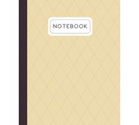 Designer Notebook: "Caramel Stitch": 7.5 x 9.25, BW, Matte Interior, 110 College Ruled Pages, Textile, Fashion, Journal, Planner, Diary