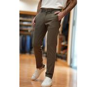 designer Pantalone in Micro Pied de Poule con Risvoltino Cucito ML7420 - Beige / 56