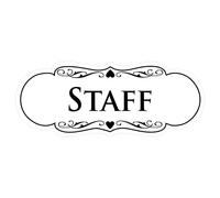 Designer Staff Sign - White - Medium