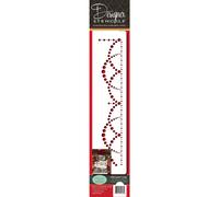 Designer Stencils Pearl Swag Cake Stencil BeigeSemiTransparent