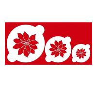 Designer Stencils Poinsettia Cake Stencil Beigesemitransparent