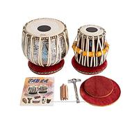 Designer Tabla - Set tamburo in rame da 41 a 2 kg, con borsa imbottita, libro, martello, cuscini e copertura (PDI-FI)