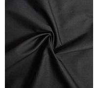 designers-factory - Tessuto 100% cotone popeline - Venduto al pezzo - Stoffe di cotone tinta unita - stoffa al metro 100% cotone (3m x 1m46 - Nero)