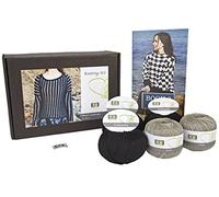 DesignEtte 2X-Large 100 per Cento Lino Plus 100 per Cento Cotone Egiziano Paesaggio Rurale Knitting Kit, Poppy/Nero 7