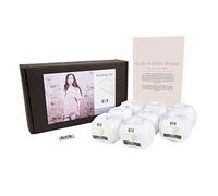 Designette Danimarca, 50 g/mq, 127 m, 350 g/100 Mini Designette Cottonette Percent Cotone Egiziano Mercerizzato Lady Sybil-Camicetta -Kit per Lavoro a Maglia, Colore: Blu Baby 2_Parent Pure White 8