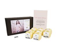 Designette Danimarca, 50 g/mq, 127 XS Designette m 250 g/100 Mini Cottonette Percent cotone egiziano mercerizzato Lady Sybil-Camicetta "-Kit per lavoro a maglia, colore: blu Baby 2_parent Mellon Yellow 1