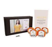 DesignEtte Ragnatela Spider's Web, Kit per Lavoro a Maglia da Donna, 100% Cotone Egiziano, Ciotole e Motivi per Principianti, Confezione da 50 g, 127 m, 5 Strati, Arancione Nativo, L