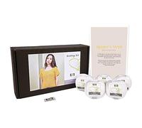 DesignEtte Ragnatela Spider's Web, Kit per Lavoro a Maglia da Donna, 100% Cotone Egiziano, Ciotole e Motivi per Principianti, Confezione da 50 g, 127 m, 5 Strati, Bianco Puro, L