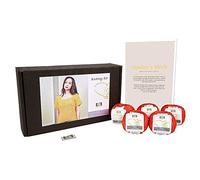 DesignEtte Ragnatela Spider's Web, Kit per Lavoro a Maglia da Donna, 100% Cotone Egiziano, Ciotole e Motivi per Principianti, Confezione da 50 g, 127 m, 5 Strati, Carota, XXL