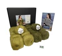 DesignEtte X-Large 100 per Cento Seta Grezza Andrea di BonaiutoHokkaido Northern Lights Knitting Kit, Green Flash/Olive