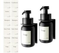 Designfabrik Hamburg Dispenser sapone | 2 pz | Nero/Nero | a parete