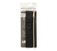 DESIGNPHIL Midori 41821006 - Custodia per penna con cinturino a libro, nero A, per B6-A5, Nero, Portapenne
