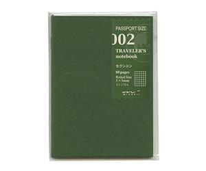 Designphil Midori Traveler's Notebook (Refill 002) Graph Passport Size by Midori