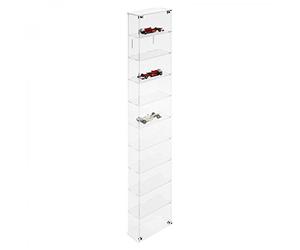 DesignPlex Bacheca/Vetrina in plexiglass trasparente scala 1:43 a 10 ripiani - Misure totali: 16x8x h83 cm