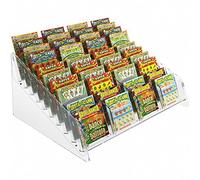 DesignPlex Espositore gratta e vinci da banco in plexiglass trasparente a 40 tasche - Misure: 49 x 40 x H23 cm