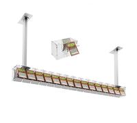 DesignPlex Espositore gratta e Vinci da soffitto in plexiglass Trasparente a 15 contenitori munito di sportellino Frontale Lato rivenditore - Misure monoblocco: 180x17x H15 cm