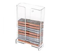DesignPlex Espositore Porta cartine per trinciato da Parete in plexiglass Trasparente a 1 Colonna - Misure: 7,5 x 3 x H13 cm