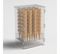 DesignPlex Porta coni gelato in plexiglass trasparente a 12 fori - Misure: 30x23x H50 cm