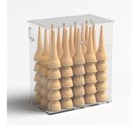 DesignPlex Porta coni porta cialde gelato in plexiglass trasparente - Misure: 32x20x H36 cm