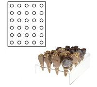 DesignPlex Portaconi mignon da banco in plexiglass trasparente a 30 fori - Misure 26 x 32 x H5 cm