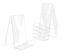 DesignSter 5PCS Supporto per libri in acrilico trasparente, Scaffale per libri in acrilico trasparente, Tavolo porta libri, Album di foto e Porta brochure per la visualizzazione di libri, ecc.