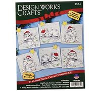 Designworks Alberi di Natale in plastica/Tela, Quadrato, Gatti Natale, Multicolore