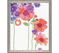 DesignWorks Ink Design Works Crafts Counted Cross Stitch Kit, Watercolor Garden, 11" x 14" Punto Croce, Motivo: Giardino ad Acquerello, Cotone, Multicolore, 28 x 35.5 x 0.1 cm