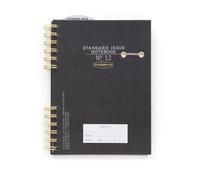 Designworks Ink Standard numero 12 nero non datato planner notebook diario con 192 pagine a righe, elastico portapenne e rilegatura a spirale resistente per lavoro, scrittura, diario - 15,2 x 21 cm