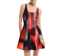 Desigual Abito a Maniche Lunghe della Collezione Donna, Nero, S