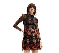 Desigual Abito Casual da Donna, Nero, M