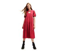 Desigual Abito Casual da Donna, Rosso, XS