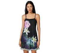Desigual Abito con Bretelle della Collezione Donna, Verde, XS