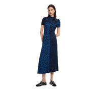 Desigual Abito da Donna a Maniche Corte NAN, Blu, S