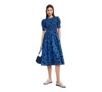 Desigual Abito da Donna a Maniche Corte NAN, Blu, S