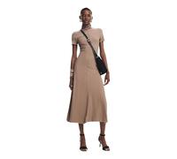 Desigual Abito da Donna a Maniche Corte NAN, Marrone, M