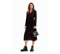 Desigual Abito da Donna A Maniche Lunghe, Vestito Donna, Nero, XS