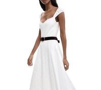 Desigual Abito da Donna con Spalline della Collezione Bianco, XL