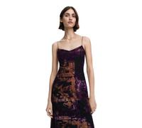 Desigual Abito da Donna in Maglia a Maniche Lunghe, Finiture Materiali, L