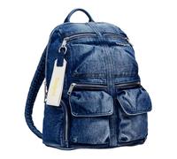 Desigual, ACCESSORIES DENIM BACKPACK MEDIUM Donna, Blu, Einheitsgröße