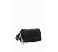 Desigual Alpha Dortmund Flap 2 Accessories PU Across Body Bag, Black, Nero, taglia unica