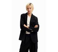 Desigual AME_sici Woman Woven Blazer, Nero, XS