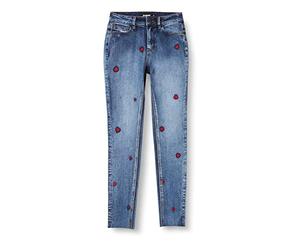 Desigual Amore, 5053 Denim Medium Wash Jeans, Blue, 34 da Donna