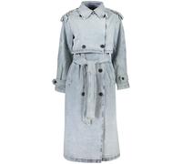 Desigual Azzurro Cotton Women's Trench Coat - L