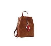 Desigual Back_Half Logo Chester Accessori: zaino in poliuretano, taglia M, marrone, taglia unica